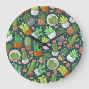Relógio Grande Padrão vegetal