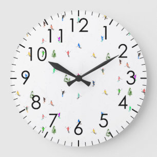 Relógio Grande Padrões de esqui de esqui alpino no inverno