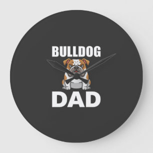 Relógio Grande Pai Bulldog Desenho Amante de Cachorro