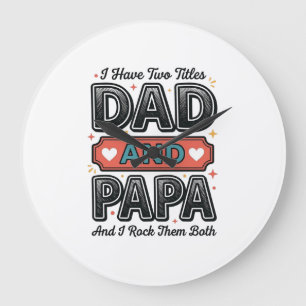 Relógio Grande Pai E Papai Gravura Vintage Presente Para Pai Desi