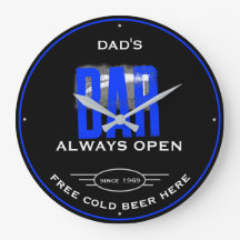 Pai ou qualquer nome Bar azul Grunge Engraçado Slo