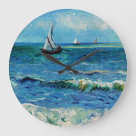 Relógio Grande Paisagem Marinha em Les Saintes-Maries Arte Fina
