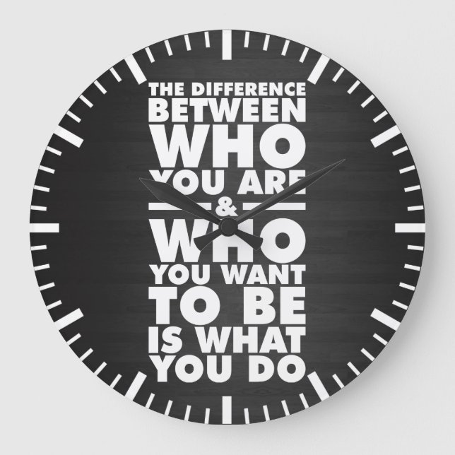 Relógio Grande Palavras Motivacionais (Frente)