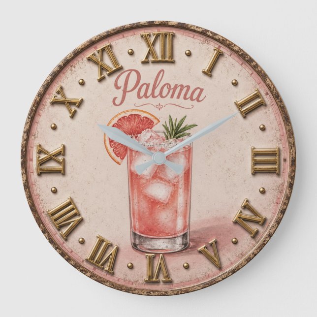 Relógio Grande Paloma Tequila Cocktail Bar Decor (Frente)