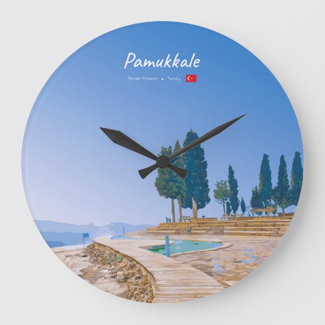 Relógio Grande Pamukkale, Turquia - Piscinas Termais (Frente)