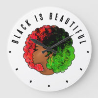 Pan-africana menina mulher negra verde vermelho or