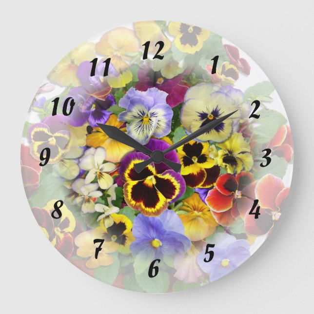 Relógio Grande Pansy Time ~ Clock (Frente)