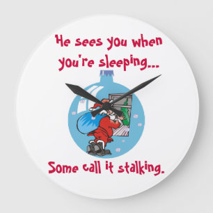 Relógio Grande Papais noeis com Piada