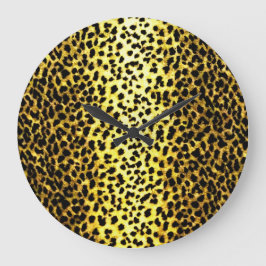 Relógio Grande Papel de parede Leopardo Impressão animal