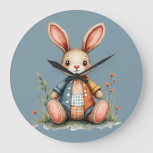 Relógio Grande Parcelaria Whimswork Bunny Cottagecore Woodland