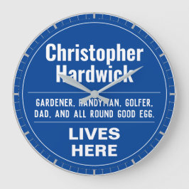 Relógio Grande Parede Comemorativa Engraçada