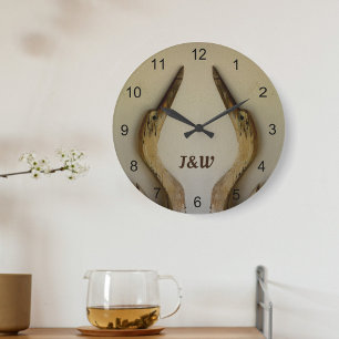 Relógio Grande Parede de acrílica costeira russa de Herons meteor