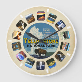 Relógio Grande Parque Nacional do Retro Vintage Yellowstone Souve
