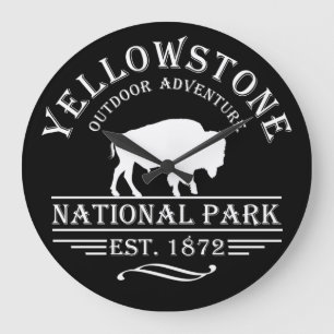 Relógio Grande Parque Nacional Yellowstone Vintage