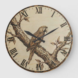 Relógio Grande Parrot Wall Clock 