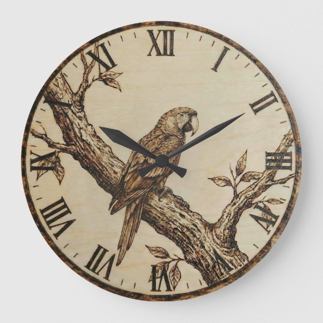Relógio Grande Parrot Wall Clock (Frente)