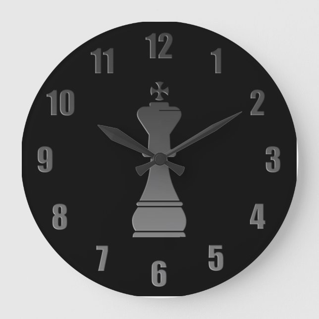 Relógio Grande Parte de xadrez preta do rei (Frente)