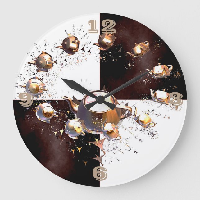 Relógio Grande Partido do bule (Frente)