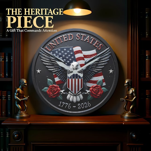 Relógio Grande Patriotic Eagle United States (Criador carregado)