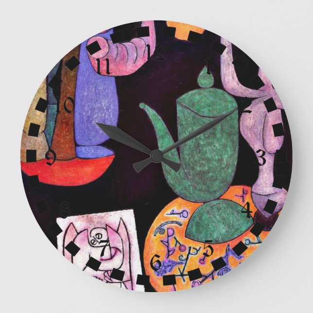 Relógio Grande Paul Klee: Sem Título (Vida Estática) (Frente)