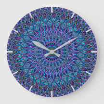Pavão azul do roxo da cerceta da meditação da
