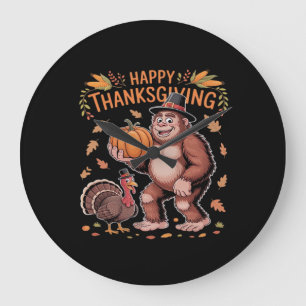 Relógio Grande Pé Grande Turco Pumpkin Dia de Ação de Graças Clás