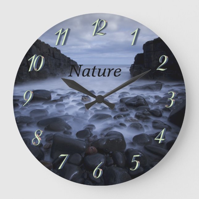 Relógio Grande Pebolhas e Rochas ao longo da costa oceânica Grand (Frente)