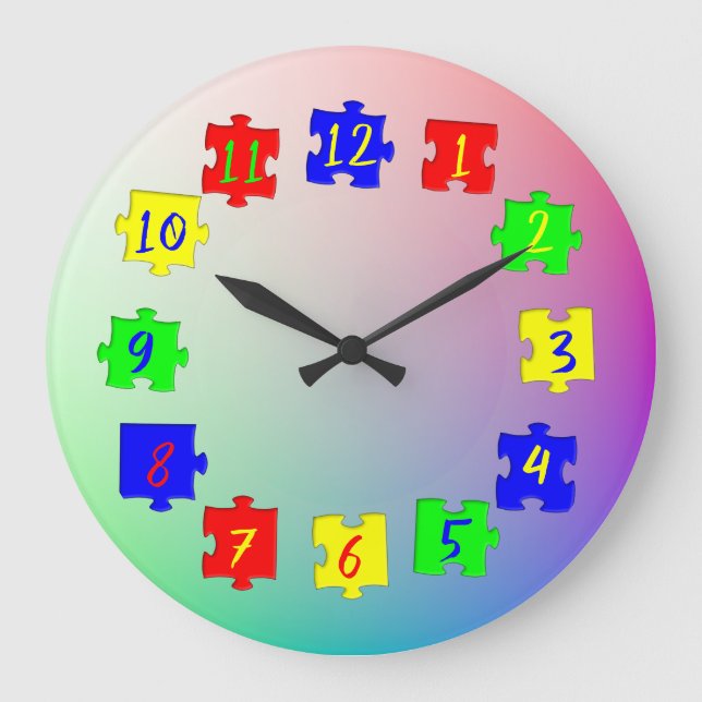 Relógio Grande Peças Personalizadas de Quebra-Cabeça, Fotos de Cr (Frente)