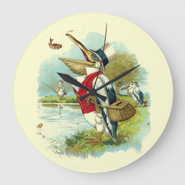 Relógio Grande PELICAN FISHING , Creme (Frente)