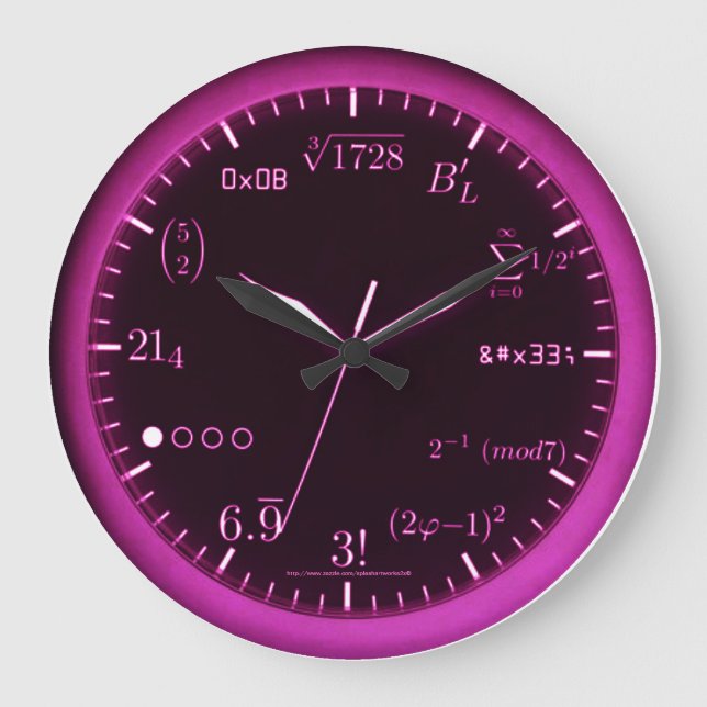Relógio Grande "Pelos NÚMEROS, Matemática" (Frente)