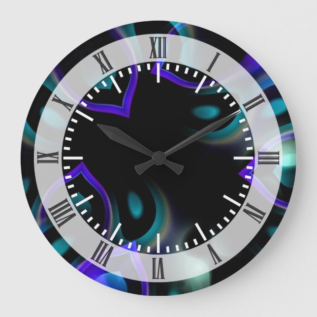 Relógio Grande Penas do pavão do Fractal (Frente)