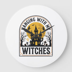 Relógio Grande Pendurado Com Meu Design Vintage de Halloween de B
