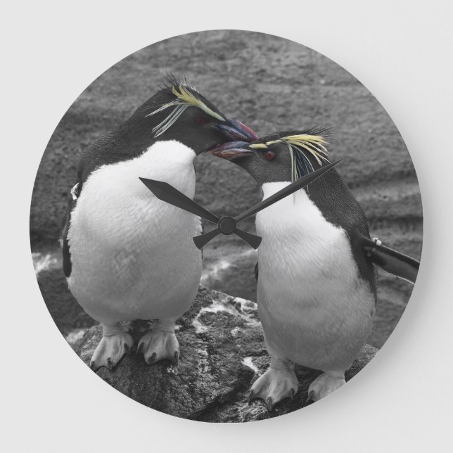 Relógio Grande Penguin Colour Splash (Frente)