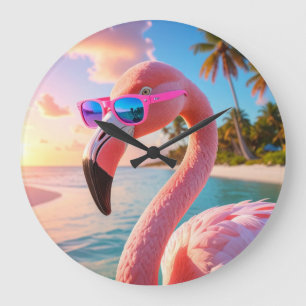 Relógio Grande PENSADOR ROSA - Flamingo ROSA