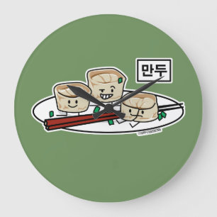 Relógio Grande Pequeno almoço coreano hangul do dim sum da