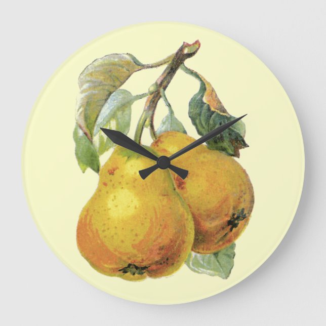 Relógio Grande Peras Vintage - Decoração doméstica francesa (Frente)