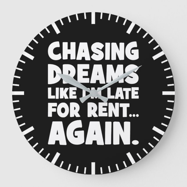 Relógio Grande Perseguindo Sonhos Como Se Eu estivesse Atrasado P (Frente)