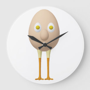Relógio Grande Personagem de Ovo Excêntrico RG & RA Design Fofo