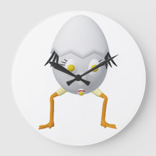 Relógio Grande Personagem de Ovo Excêntrico RG & RA Design Fofo