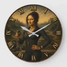 Relógio Grande Personal Trainer Funny Mona Lisa Coach Gift