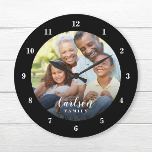 Relógio Grande Personalizada a foto e o nome da família