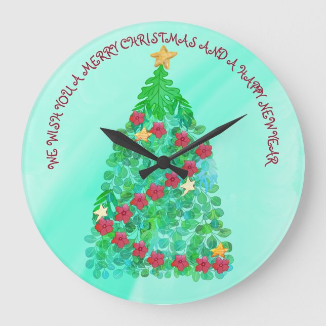 RELÓGIO GRANDE PERSONALIZADO, DESEJAMOS UM NATAL DE MERGULHO (Frente)