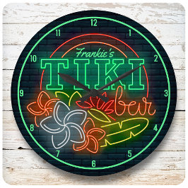 Relógio Grande Personalizar o Bar Tropical Tiki Beach do Estilo N