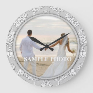 Relógio Grande Personalize o damasco seu pulso de disparo da foto