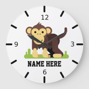 Relógio Grande Personalize seu próprio macaco