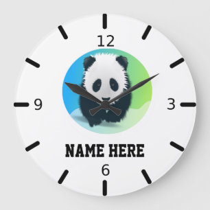 Relógio Grande Personalize Your Own Baby Panda