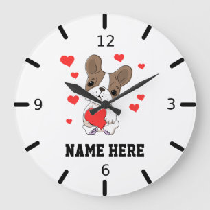 Relógio Grande Personalize Your Own Puppy Love
