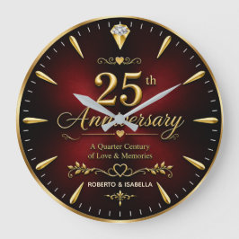 Relógio Grande Personalized 25th Anniversary Jubilee Gift 