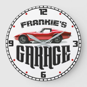 Relógio Grande Personalizou SUA garagem CONHECIDA do carro de