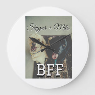 Relógio Grande Pet Frities adiciona nome e foto animal amor